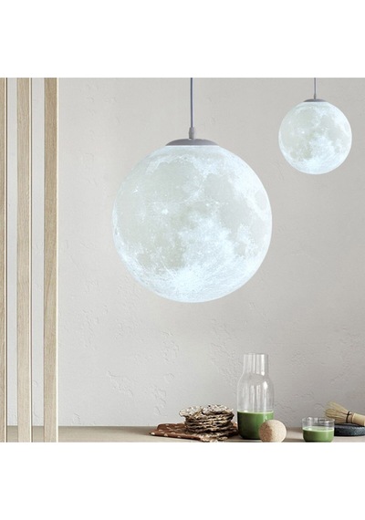 Moonlight Model Büyük Boy Tekli Sarkıt Dolunay Tasarım Avize
