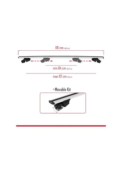 Dacia Lodgy J92 2012-2022 Arası Ile Uyumlu Hook Model Ara Atkı Tavan Barı Gri 2 Adet