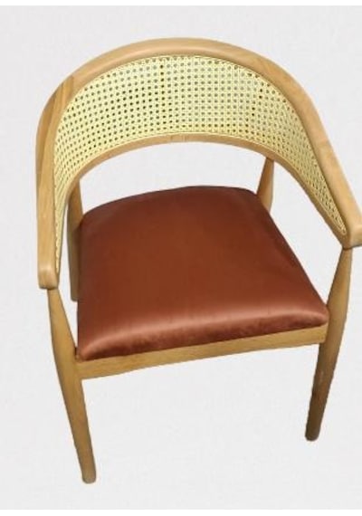 Sandalye Kolçak Hasır Ahşap Kayın Naturel Modern Tarz El Yapımı