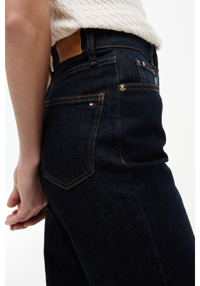Tommy Hilfiger Tapered Rınse Hw Ankle Kadın Mavi Denim Pantolon - Ww0ww50966