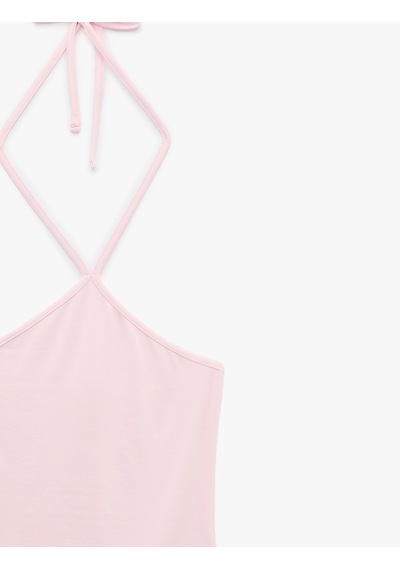 Koton Koton X Sibil Çetinkaya - Slim Fit Boyundan Bağlamalı Halter Yaka Top Pembe 6sak10071uk Gül Koton Koton X Sibil Çetinkaya - Slim Fit Boyundan Bağlamalı Halter Yaka Top Pembe 6sak10071uk Gül
