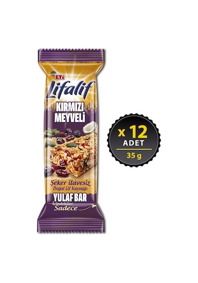 Eti Lifalif Kırmızı Meyveli Yulaf Bar 12 x 35 G