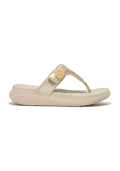 Roncato 675 Platino Sandalet Kadın Diğer Iw4-090 /675 Fitflop F-mode Go Beadie-button Adjustable Toe-post PLATİN