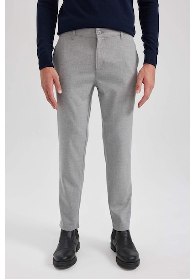 DeFacto Twill Chino Pantolon Slim Fit Dar Kesim Dar Paça Basic Düz Cepli B2091AX23AUGR390