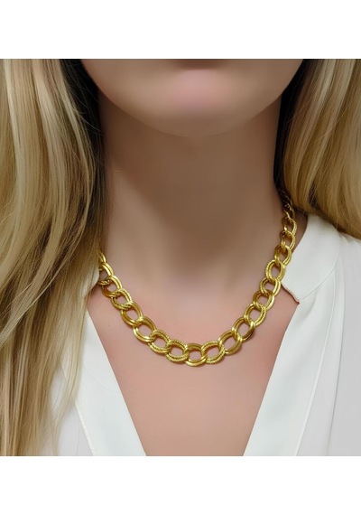 Kadın 14 Ayar Altın Kaplama Samanyolu Zincir Kolye Özel Günler İçin Şık Samanyolu 316l Paslanmaz Çelik Kolye - Kadın Takı Modelleri Gold