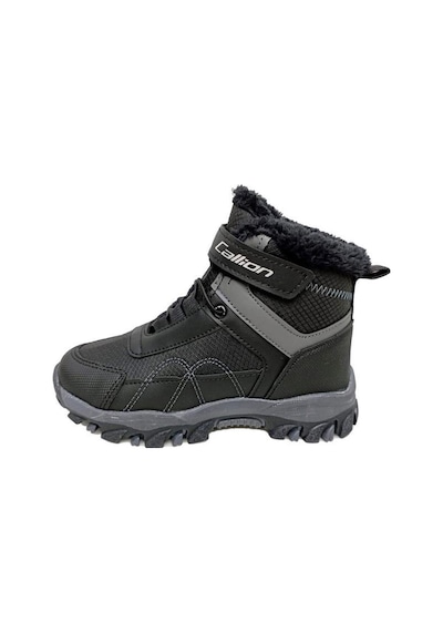 Callion 06f Deri Çocuk Sneakers Bot Siyah Füme Siyah