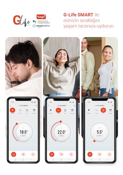 General Life Mitra Ht15 Rf Smart Kablosuz Wi-fi Akıllı Oda Termostatı - Beyaz