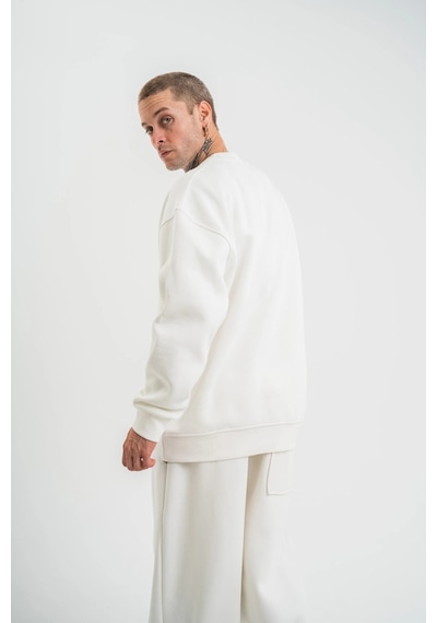 Barlashive Erkek Uzun Kol Bisiklet Yaka 3 İplik Pamuklu Kışlık Sweatshirt - Beyaz Çok Renkli Barlashive Erkek Uzun Kol Bisiklet Yaka 3 İplik Pamuklu Kışlık Sweatshirt - Beyaz Çok Renkli