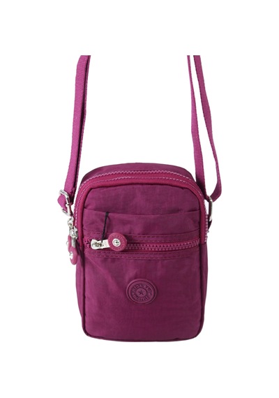 M 227 Mega Bag Krinkıl Kumaş Unisex Küçük Omuz Çantası, Telefonluk Bordo