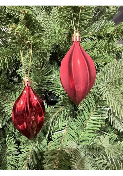 Beysüs Yılbaşı Çam Ağacı Süsü Parlak Mat Parlak Damla Cici Top 9 Cm 6lı Diğer
