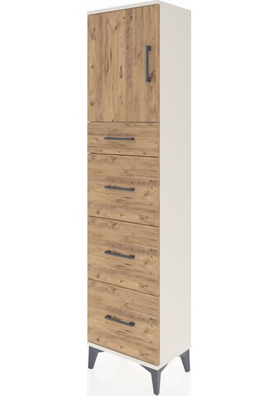 Arges Dolap 2 Raflı 4 Çekmeceli Tek Kapaklı 44x30x182 Aytaşı-çam Aytaşı