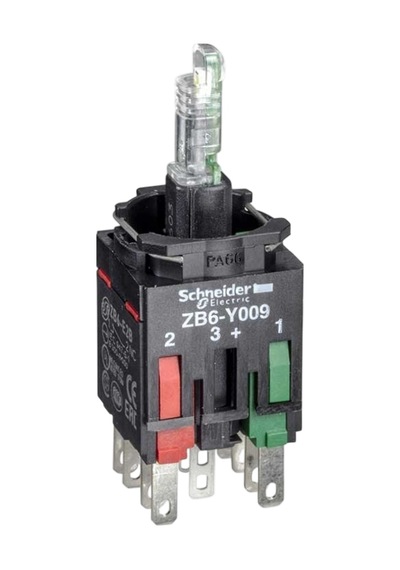 Schneider ZB6ZB55B 1NO 230V Harmony XB6 Serisi Işıklı Buton Kontak Bloğu
