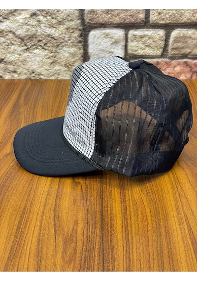 Hamze Trucker Model Baskılı Hafif Yazlık Beyzbol Cap Şapka Siyah - Gri