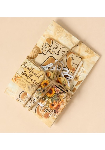 Vintage Scrapbook Başlangıç Dekoratif Kağıt Seti