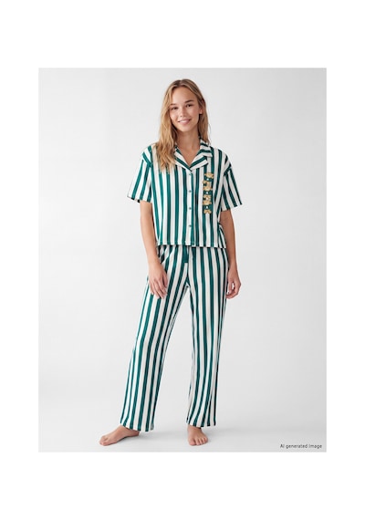 LC Waikiki Alıta Cıty Farkıyla Lcw Young Ekru Penye Çizgili Kısa Kollu Kadın Pijama Takım Ekru - 929536706 Ekru LC Waikiki Alıta Cıty Farkıyla Lcw Young Ekru Penye Çizgili Kısa Kollu Kadın Pijama Takım Ekru - 929536706 Ekru
