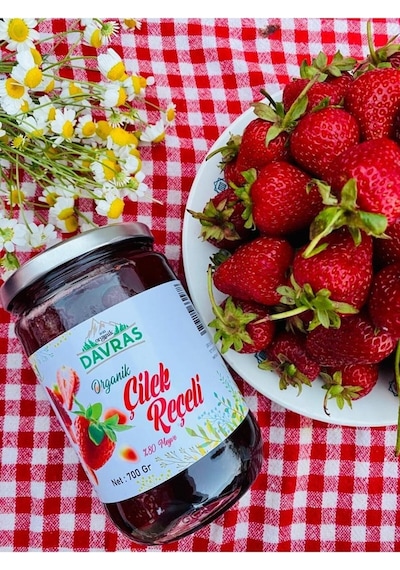 Davras Organik Çilek Reçeli 700 G