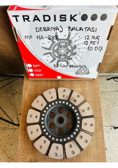 Massey Ferguson 165-285 Debrıyaj Balatası Bütün Bronz 12inç /12 Pet /10 Dıs