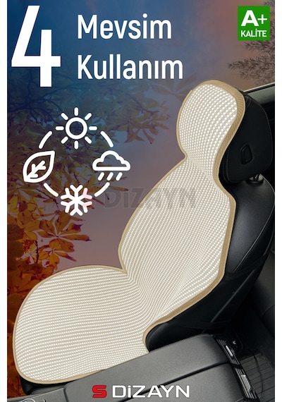 S-dizayn Oto Koltuk Koruyucu Kılıf Set Krem Universal 2+3 Parça Ön Arka