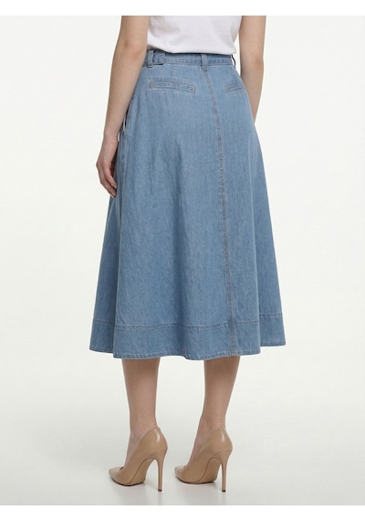 LOFT Regular Fit Kadın Etek Lf2043100 Q1.v1 Denim LOFT Regular Fit Kadın Etek Lf2043100 Q1.v1 Denim