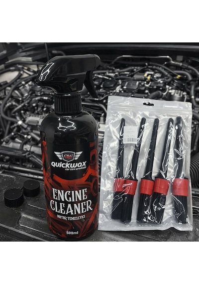 Motor Temizleyici Engine Cleaner 500ml + 5li Detay Fırçası