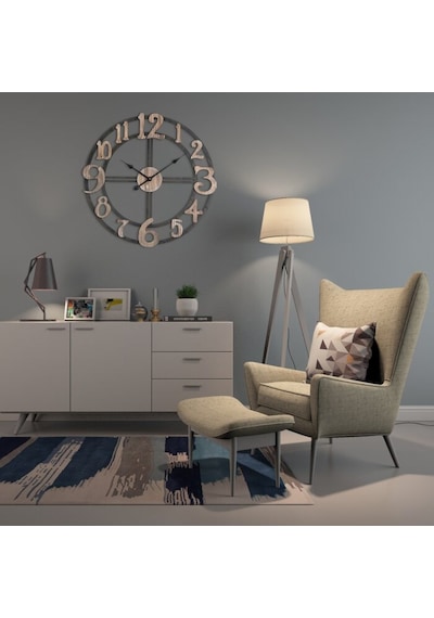 Ahşap Modern Rakamlı Duvar Saati Ahşap Ahşap Modern Rakamlı Duvar Saati Ahşap