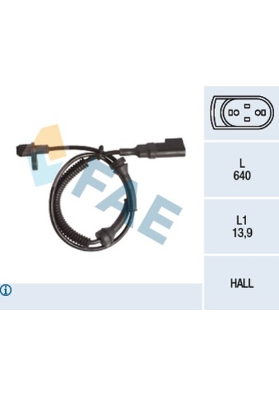 Fae 78145 Arka Abs Sensörü Sağ-sol Connect 1.8tdcı 02 13 Boy:555mm 4370938-2t142b372be-43833610 -