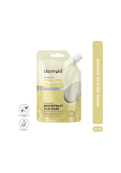 Dermokil Beyazlatıcı Etkili Pirinç Özü Kil Maske 30 Ml