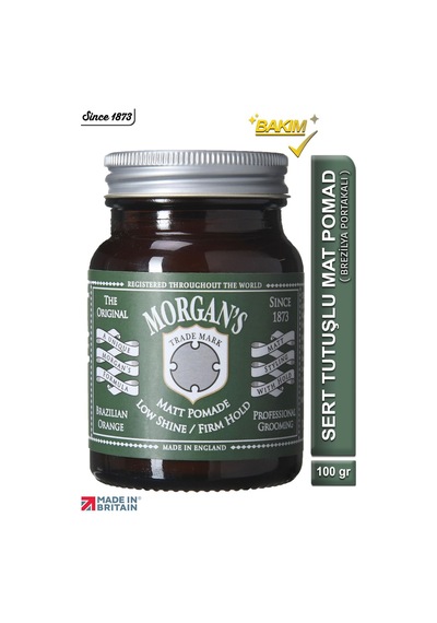 Morgan's Low Shine Sert Tutuşlu Mat Saç Şekillendirici Pomat Green Label 100gr