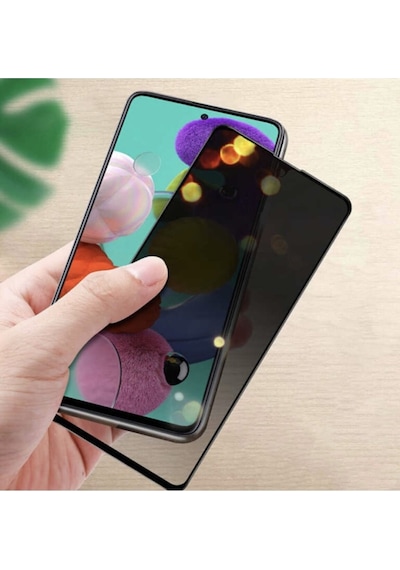Teknopark Samsung Uyumlu  A30 Privacy Kavisli Hayalet Gizlilik Filitreli Full Ekran Koruyucu
