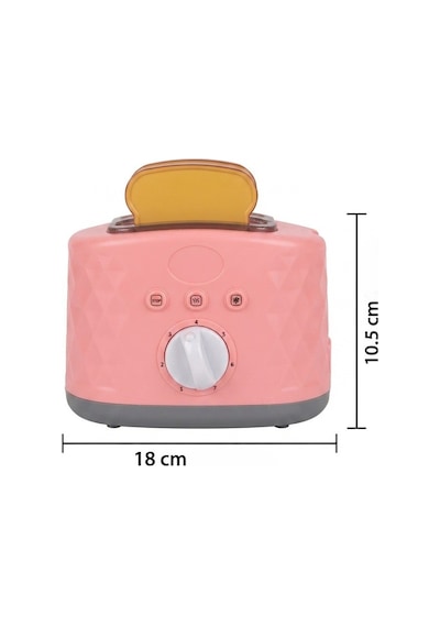 Sevimli Pembe Tost Makinesi Seti - Zamanlayıcılı Ve Fırlatmalı Tost Makinesi Ve Simülasyon Ekmeği