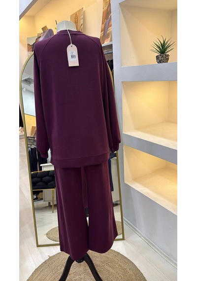 Nuss 1076 Taş Detay Takım Murdum Mürdüm