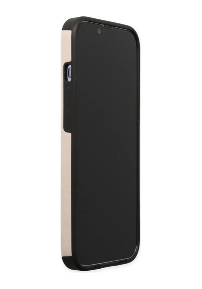 Apple iPhone Uyumlu-  13 Pro Kılıf Mega Standlı Silikon - Gold