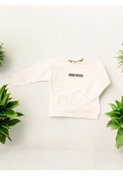 Çikoby Erkek Bebek Urbn Rider Yazılı Sweatshirt-14875 Krem