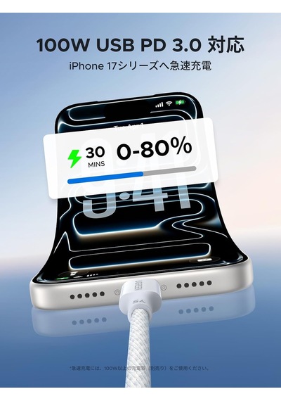 Usb-c 100w 5a Qc Pd Örgülü Hızlı Şarj Kablosu, 1 Metre, Beyaz, 35220 Diger