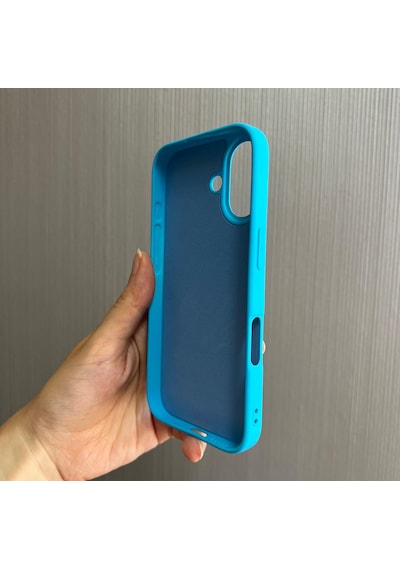 Apple Uyumlu iPhone  16 Logolu İçi Kadife Silikon Lansman Kılıf