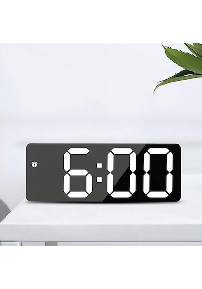 Çalar Saat, Led Ekran, Dijital Ayna, Pilli, Çift Amaçlı, Erteleme, Gece Modası, Yatak Odası Ve Ofis İçin Uygun Diğer