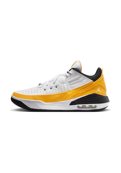 Nike Jordan Max Aura 5 Shoes Leather Hakiki Deri Bilekli Unisex Spor Ayakkabı Beyaz Sarı Sarı