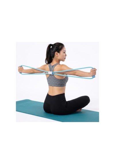 Pilates Egzersiz İçin Direnç Lastiği, Çok Amaçlı Spor Bandı Açık Bej