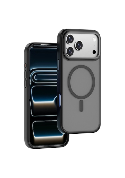 Apple iPhone Uyumlu 18 Pro Kılıf Wiwu Fgg-012 Armorpro Serisi M-safe Özellikli Parmak İzi Bırakmayan Kılıf Siyah