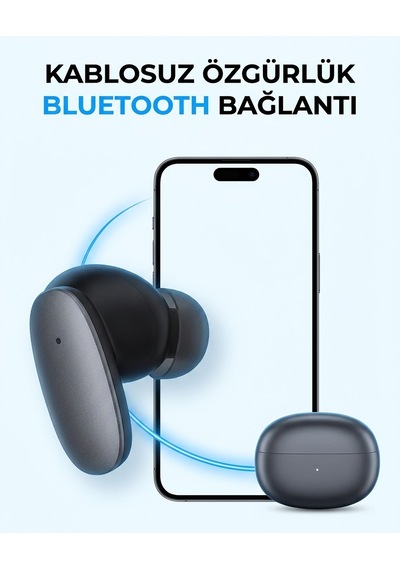 Bezos Snk-9000 Siyah Anc & Enc Kablosuz Bluetooth Kulaklık 5.4 Kulak İçi Kulaklık - V2 Nıda