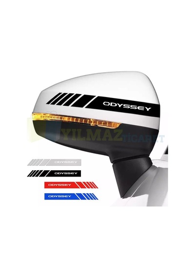 Honda Odyssey Yan Dikiz Ayna Kapağı Şerit Oto Sticker Etiket 6 Ad 20 X 2 Cm