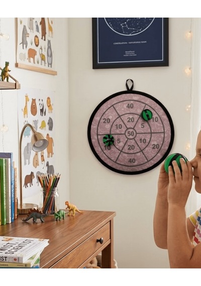 Eğitici - 514 - Dart Oyunu Çocuklar İçin Güvenli Cırtlı Toplu - Shopgpt - Oyun Seti Ahşap