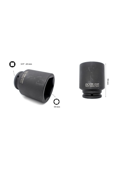 Ceta Form 50 mm Havalı Derin Lokma Anahtar C74-H50