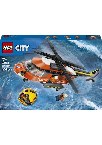 LEGO® City Sahil Güvenlik Helikopteri 60503 - 7 Yaş ve Üzeri Çocuklar için 4 Minifigür İçeren Yaratıcı Oyuncak Yapım Seti  (551P)