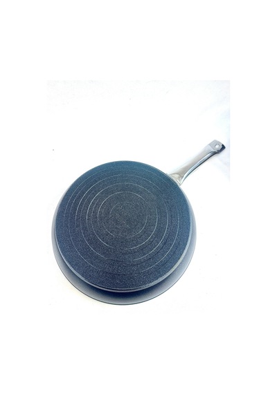 Çelik Saplı Döküm Granit Tava 30 Cm Siyah