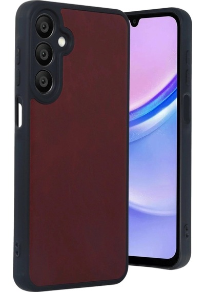 Durukar Samsung Galaxy M15 Kılıf Aras Deri Kapak - Bordo