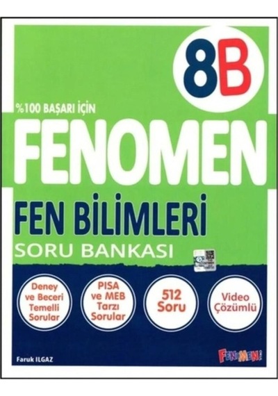 Fenomen Okul Yayınları 8. Sınıf Fenomen Fen Bilimleri B Soru Bankası