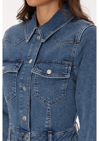 U.s. Polo Assn. Kadın Mavi Elbise Jean 50309415-dn0022 Mıd Blue