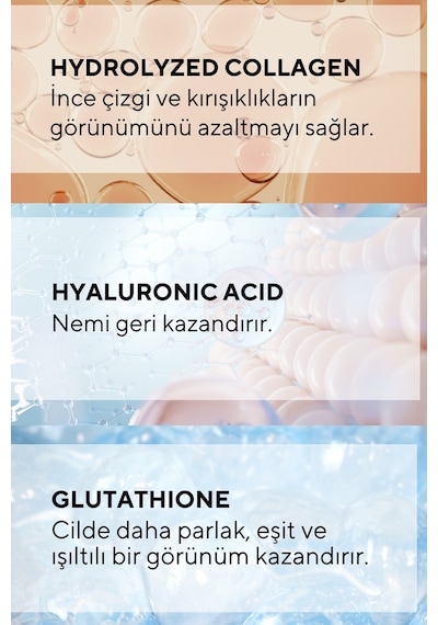 The Ceel Dolgunlaştırıcı ve Sıkılaştırıcı Etkili Kolajen Serum Hydrolyzed Collagen, Glutatyon 30 ml