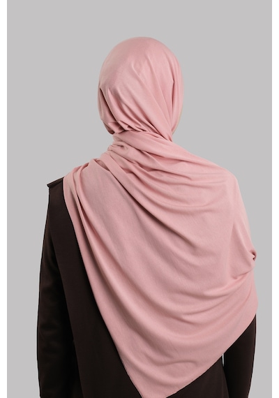 Hürrem Bone Pembe Düz Klasik Şal Viskon Kumaş Likralı Penye 202101_04 Pembe